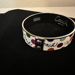 6.5” Coach enamel bangle bracelet in perfect condition
